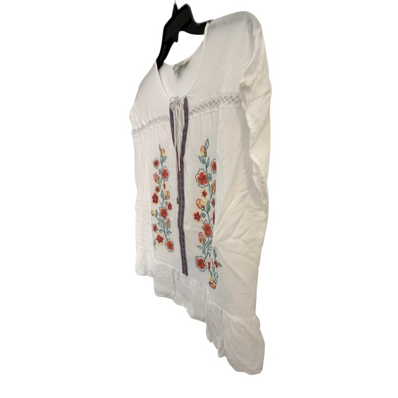 THE PIONEER WOMAN EMBROIDERED RUFFLE HEM BLOUSE‎ - Picture 6 of 10